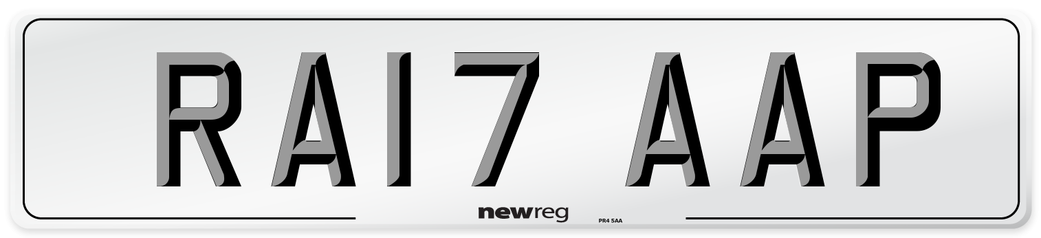 RA17 AAP Number Plate from New Reg